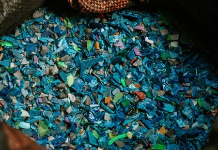 Granulés de matière recyclée avant incorporation